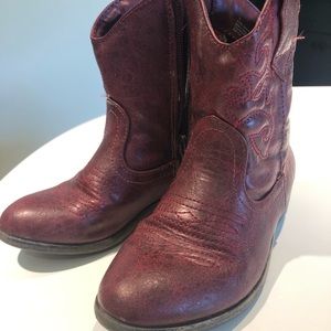 Little Girl Red Cowboy Boots